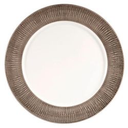 Churchill DUBALP121 12" Round Bamboo Spinwash Presentation Plate - Ceramic, Dusk, Brown