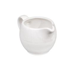 Churchill WHBALJ41 4 oz Bamboo Creamer - Glazed Ceramic, White