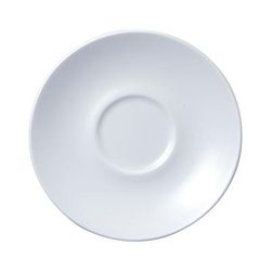 Churchill WHVMCSS1 6 1/4" Round Vellum Cappuccino Saucer - Ceramic, White