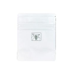 LK Packaging 8THOZ452W Child Resistant Pouch w/ Reclosable Zipper Seal - 4" x 5", White Matte, 4.8 mil, Case of 2000