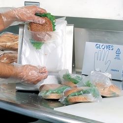 LK Packaging DP6562 Flip Top Deli Bag - 6 1/4" x 6 1/2", Poly, Clear
