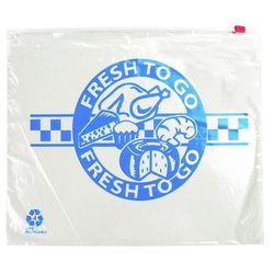 LK Packaging FSL108PPP Slide Seal Printed Deli Bag - 8" x 10", Poly, Polypropylene, Clear