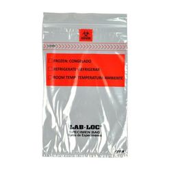 LK Packaging LABZ69BBX Lab-Loc Specimen Bags w/ Removable Biohazard Symbol - 6" x 9", Polyethylene, Clear, 1.75 mil, Case of 1000