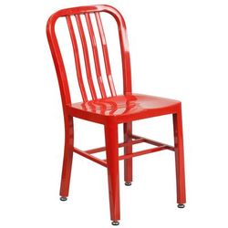 Flash Furniture CH-61200-18-RED-GG Chair w/ Vertical Slat Back - Steel, Red