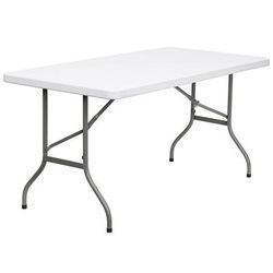 Flash Furniture DAD-YCZ-152-GG Rectangular Folding Table w/ Granite White Plastic Top - 60"W x 30"D x 29"H