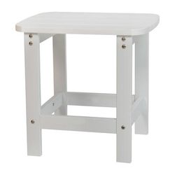 Flash Furniture JJ-T14001-WH-GG Rectangular Adirondack Side Table - 18 3/4" x 15", Poly Resin, White