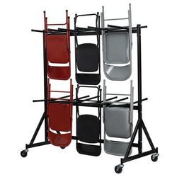 Flash Furniture NG-FC-DOLLY-GG Hanging Folding Chair Truck w/ (84) Chair Capacity - Steel, Black