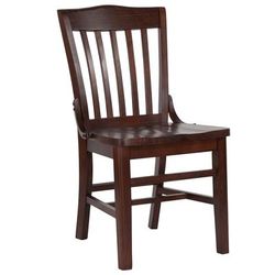Flash Furniture XU-DG-W0006-WAL-GG Restaurant Chair w/ Schoolhouse Back - Beechwood Frame, Walnut Finish