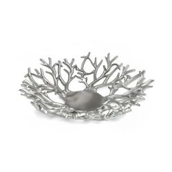 Eastern Tabletop 9445 12" Round Fruit Basket, Brushed Aluminum