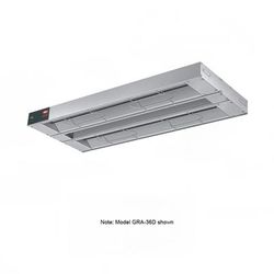 Hatco GRA-18D3 240 18" Standard Watts Infrared Strip Warmer - Double Rod, 1 Built In Toggle Control, 240v/1ph, Silver (Cord & Plug Not Included)