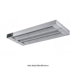 Hatco GRA-60D6 120 60" Standard Watts Infrared Strip Warmer - Double Rod, 2 Built In Toggle Control, 120v, Silver (Cord & Plug Not Included)
