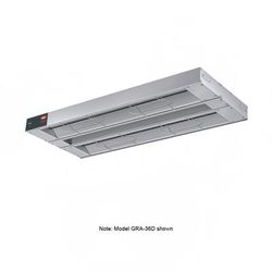 Hatco GRA-66D6 208 66" Standard Watts Infrared Strip Warmer - Double Rod, 2 Built In Toggle Control, 208v/1ph, Silver (Cord & Plug Not Included)