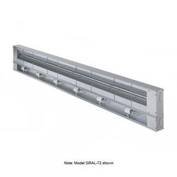 Hatco GRAL-132 240 132" Standard Watts Infrared Strip Warmer - Single Rod, 4 Built In Toggle Control, 120/240v/1ph, Silver