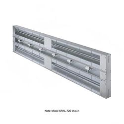 Hatco GRAL-48D6 240 48" Standard Watts Infrared Strip Warmer - Double Rod, 2 Built In Toggle Control, 120/240v/1ph, Silver