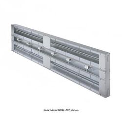 Hatco GRAL-84D3 120 84" Standard Watts Infrared Strip Warmer - Double Rod, 3 Built In Toggle Control, 120v, Silver
