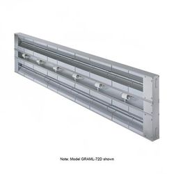 Hatco GRAML-18D6 240 18" Maximum Watts Infrared Strip Warmer - Double Rod, 1 Remote Toggle Control, 120/240v/1ph, Silver