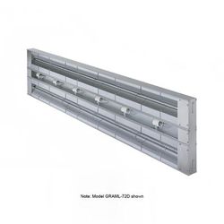 Hatco GRAML-24D3 208 24" Maximum Watts Infrared Strip Warmer - Double Rod, 1 Remote Toggle Control, 120/208v/1ph, Silver