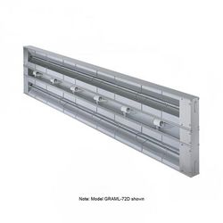 Hatco GRAML-42D6 208 42" Maximum Watts Infrared Strip Warmer - Double Rod, 1 Remote Toggle Control, 120/208v/1ph, Silver
