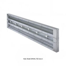 Hatco GRAML-60D3 120 60" Maximum Watts Infrared Strip Warmer - Double Rod, 1 Remote Toggle Control, 120v, Silver