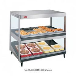 Hatco GRSDS/H-41DHW 41" Self Service Countertop Heated Display Shelf - 2 Shelves, 208v/1ph, Double Shelf, High Wattage, Silver