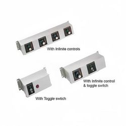 Hatco RMB-14AL Remote Control Enclosure w/ 1 Toggle & 1 Infinite Switch & 1 Indicator Lights for 120v, 1 Toggle & 2 Infinite Switches & 2 Indicator Lights, Silver