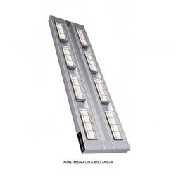 Hatco UGA-24D6 240 24" Standard Watt Ceramic Strip Warmer - Double Tile, Remote Toggle Control, 240v/1ph, Silver