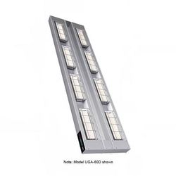 Hatco UGA-30D3 208 30" Standard Watt Ceramic Strip Warmer - Double Tile, Remote Toggle Control, 208v/1ph, Silver