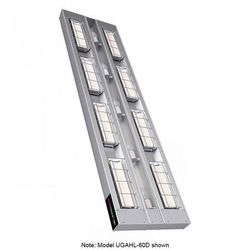 Hatco UGAHL-54D6 208 54" High Watt Ceramic Strip Warmer - Double Tile, Remote Toggle Control, 120/208v/1ph, Silver