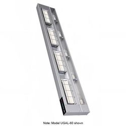 Hatco UGAL-48 208 48" Standard Watt Ceramic Strip Warmer - Single Tile, Remote Toggle Control, 120/208v/1ph, Silver