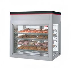 Hatco WFST-2X Flav-R-Savor 32 2/32" Self Service Countertop Heated Display Case - (4) Shelves, 120v, 4 Intermediate Racks, Silver