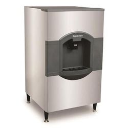 Scotsman HD30W-1 Floor Model Cube Ice & Water Dispenser for Commercial Ice Machines - 180 lb Storage, Bucket Fill, 115v, Push Dispensing, Stainless Steel