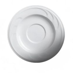 Cameo China 301-99S 5 1/2" Round Bostonian Embossed Rim Saucer for 301-99N - Ceramic, White