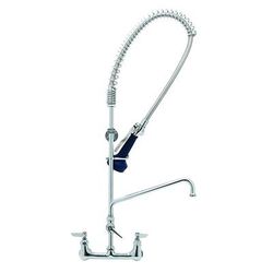 T&S B-0133-A12-B08C 37 9/16"H Wall Mount Pre Rinse Faucet - 0.65 GPM, Base with Nozzle