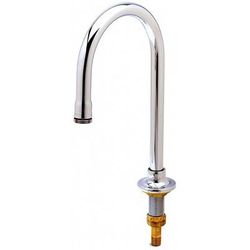 T&S B-0520 Rigid Gooseneck Spout, Deck Mount, 10 1/4"High, 5 1/2" Spread, Chrome