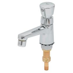 T&S B-0712 Basin Faucet w/ Slow Self Closing, Push Button, Deck Mount, Brass