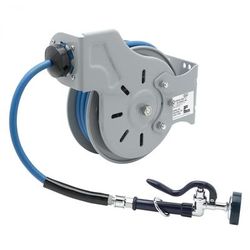 T&S B-7212-01 Hose Reel, 15' Hose, Open, 3/8" ID, Gray