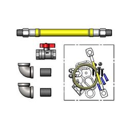 T&S HG-2F-48K-FF 48" Gas Hose w/ Cable Kit - 1 1/4" NPT