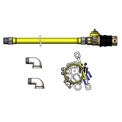 T&S HG-4D-48G-K 48" Gas Connector Hose w/ Quick Disconnect & Restraining Cable Kit