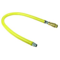 T&S HG-4D-60 60" Gas Connector Hose w/ 3/4" Female/Male Couplings, Stainless Steel