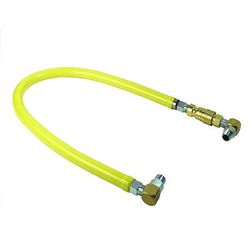 T&S HG-4E-60S 60" Gas Connector Hose w/ Quick Disconnect, (2) SwiveLink Swivels & (2) 90Â° Elbows - 1" Connection, Stainless Steel