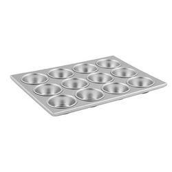 Winco AMF-12 12 Compartment Muffin Pan, Aluminum