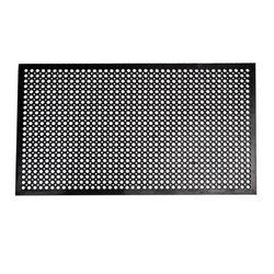 Winco RBM-35K Anti Fatigue Floor Mat w/ Beveled Edges, Rubber, 3' x 5' x 1/2", Black
