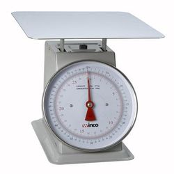 Winco SCAL-960 60 lb Receiving Scale, 9" Dial, Large Steel Platform