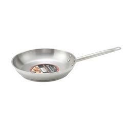 Winco SSFP-11 11" Stainless Steel Frying Pan w/ Solid Metal Handle