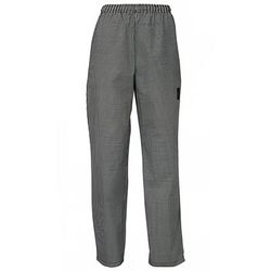 Winco UNF-4KXXL Newbury Chef's Pants w/ Elastic Waist & Drawstring - Poly/Cotton, Houndstooth, 2X, Multi-Colored