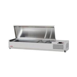 Turbo Air CTST-1500G-N 60 1/4" Countertop Sandwich/Salad Prep Table w/ Clear Hood, 115v, Stainless, Stainless Steel