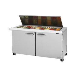 Turbo Air PST-60-24-N-FL 60 1/4" PRO Series Mega Top Sandwich/Salad Prep Table w/ Refrigerated Base, 115v, Stainless Steel