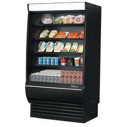 Turbo Air TOM-36DXB-SP-N 36" Vertical Open Air Cooler w/ 5 Levels, 115v, Black
