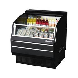 Turbo Air TOM-40SB-SP-N 39 1/8" Horizontal Open Air Cooler w/ 3 Levels, 115v, Black