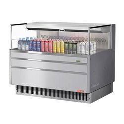 Turbo Air TOM-48L-UF-S-1S-N 46 3/4" Horizontal Open Air Cooler w/ (1) Level, 115v, 115 V, Silver